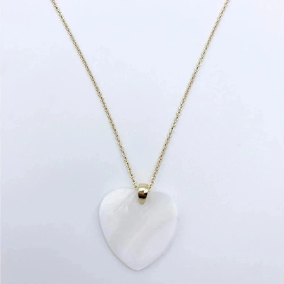 Heart Mother of Pearl Necklace - Picture 3 of 5